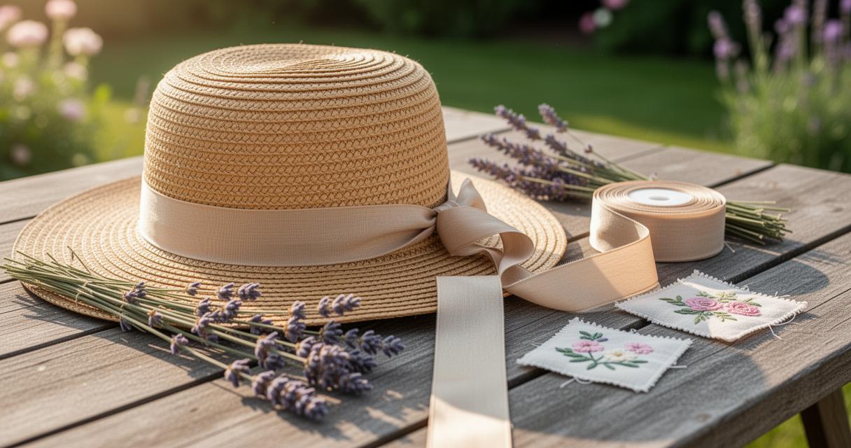 Chapeau de paille : 4 idées pour le customiser avec un ruban coloré